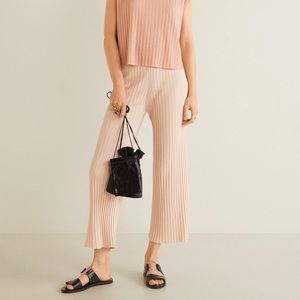 Mango straight ribbed trousers